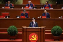 Đồng chí Lương Cường, Ủy viên Bộ Chính trị, Chủ tịch nước trình bày Diễn văn khai mạc Đại hội.