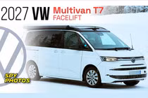 Volkswagen Multivan T7 2027 mới lộ diện hoàn toàn khi đang chạy thử