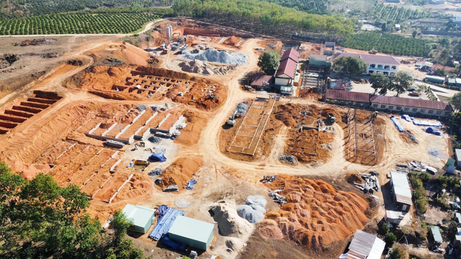 Hiện trường công trình trường ở xã Dục Nông. Ảnh: UBND tỉnh