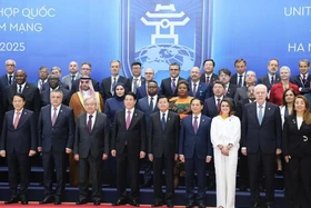 Lễ đón chính thức các Trưởng đoàn tại Lễ mở ký Công ước Liên Hợp Quốc về chống tội phạm mạng