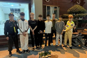 Lực lượng công an Hà Nội ngăn chặn nhóm đối tượng gây rối trên đường Lê Đức Thọ