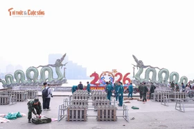 Trận địa pháo hoa sẵn sàng thắp sáng bầu trời Hà Nội đêm Giao thừa 2026 