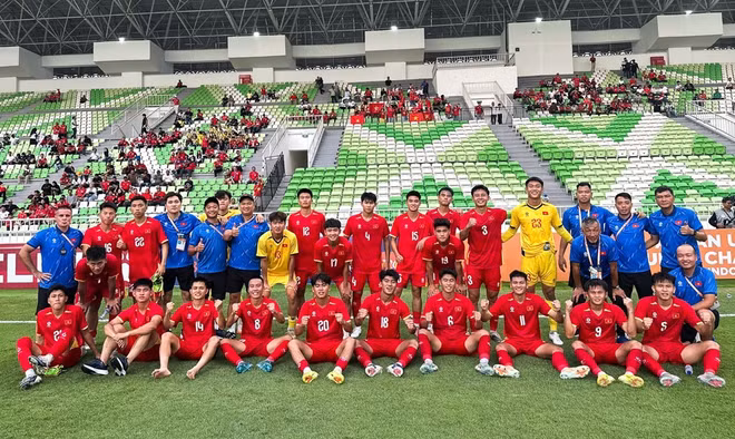 U19 Việt Nam có khởi đầu thuận lợi tại giải. Ảnh: VFF