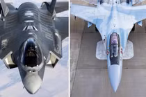 Tiêm kích F-35 (bên trái) và Su-35
